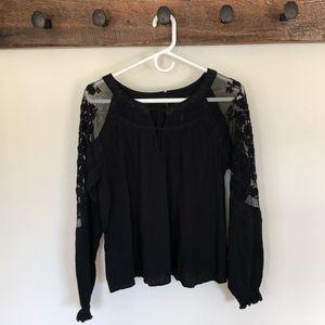 Black Lace Blouse